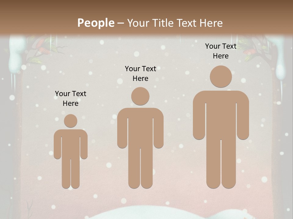 A Picture Of A Fox In The Snow PowerPoint Template