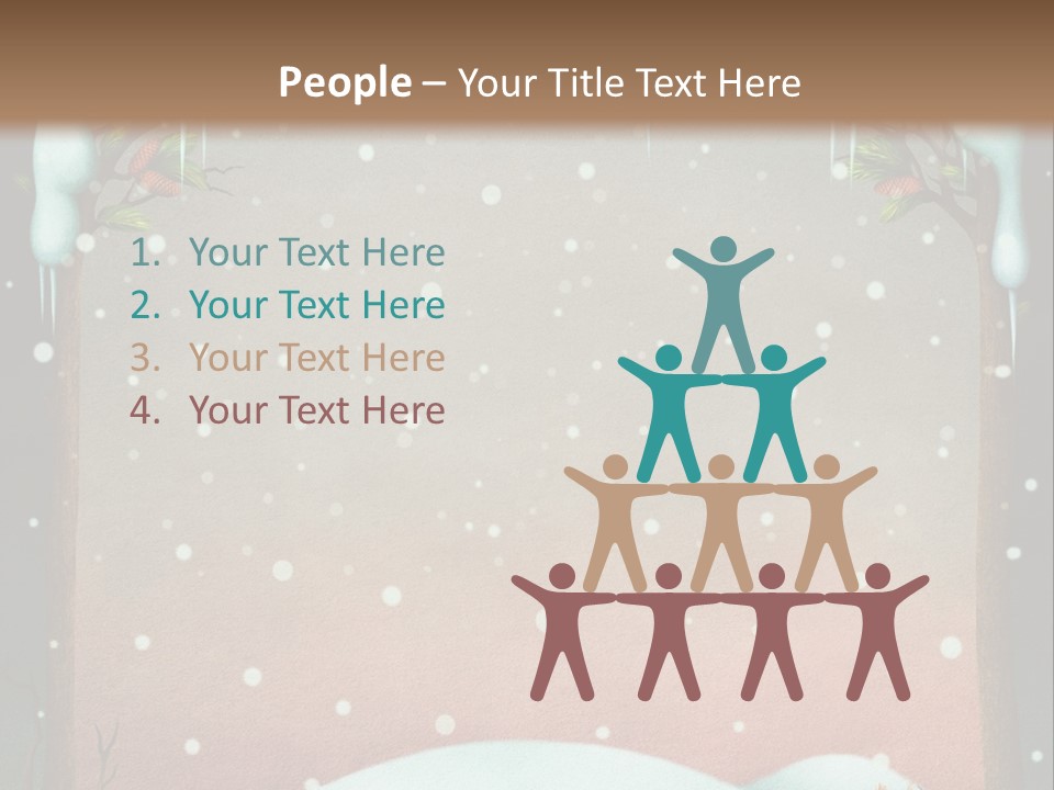 A Picture Of A Fox In The Snow PowerPoint Template