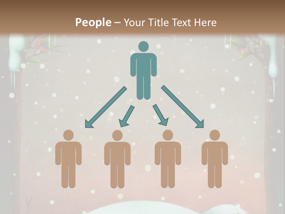 A Picture Of A Fox In The Snow PowerPoint Template