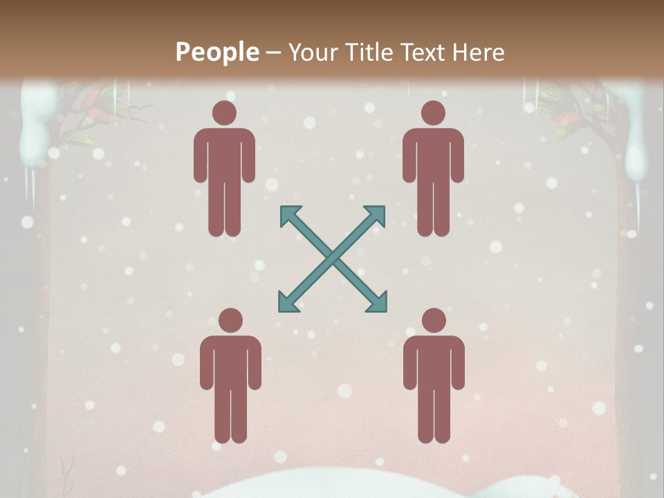 A Picture Of A Fox In The Snow PowerPoint Template