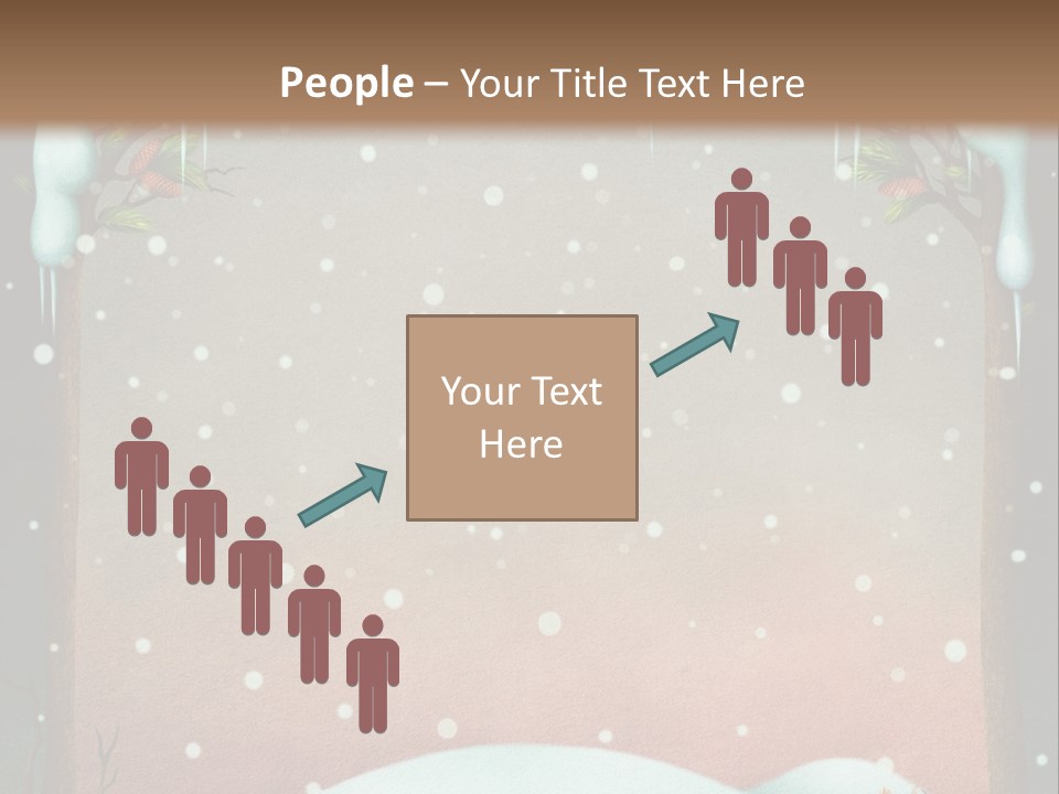 A Picture Of A Fox In The Snow PowerPoint Template