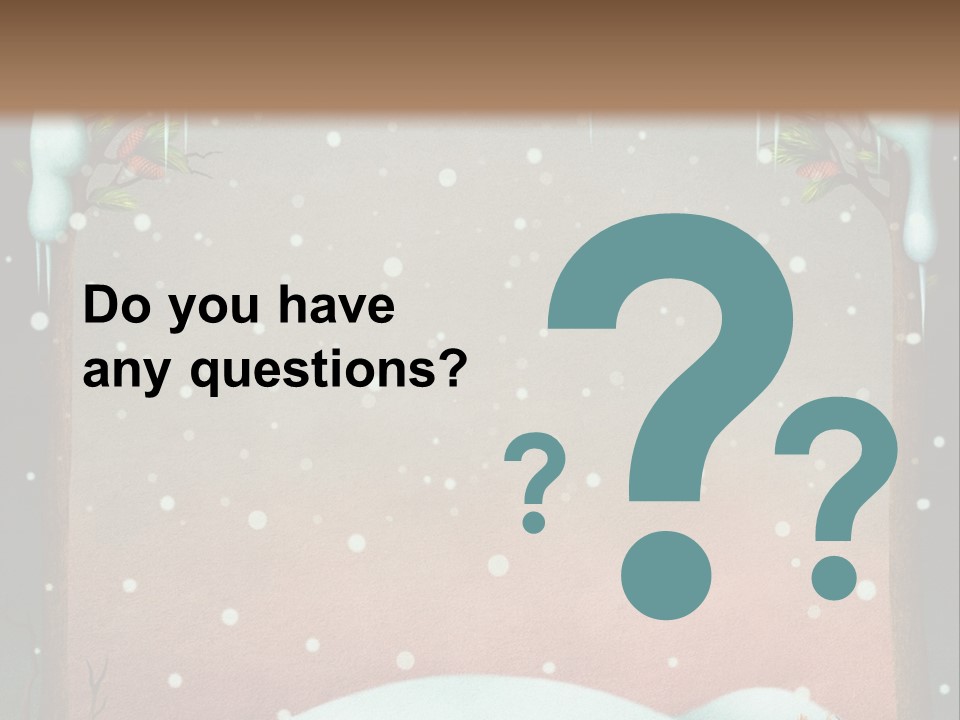 A Picture Of A Fox In The Snow PowerPoint Template