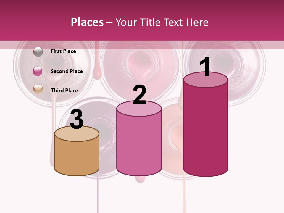 A Group Of Paint Bottles With Dripping Paint On Them PowerPoint Template