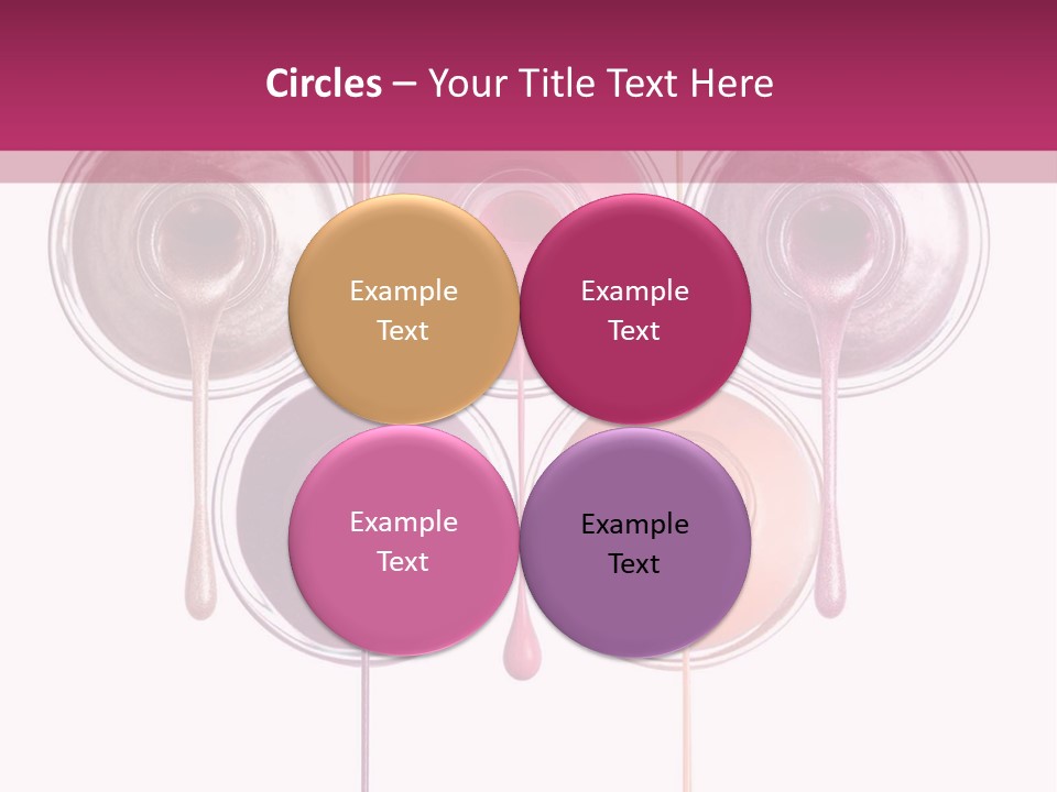 A Group Of Paint Bottles With Dripping Paint On Them PowerPoint Template