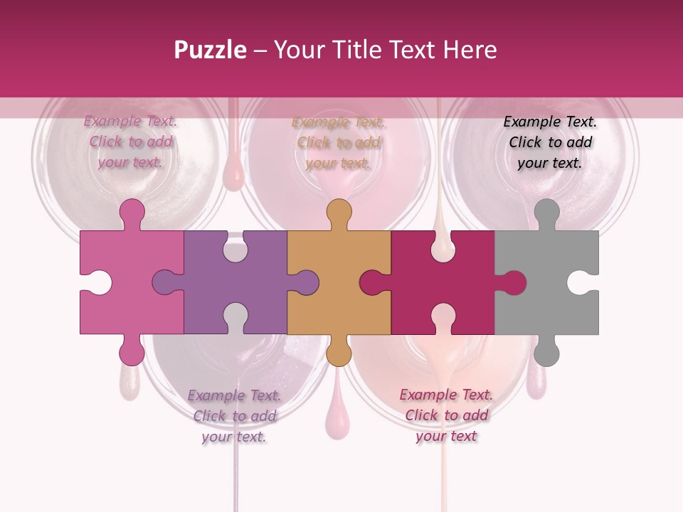 A Group Of Paint Bottles With Dripping Paint On Them PowerPoint Template