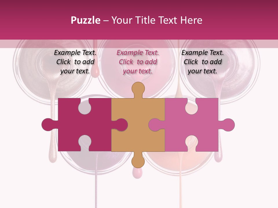 A Group Of Paint Bottles With Dripping Paint On Them PowerPoint Template