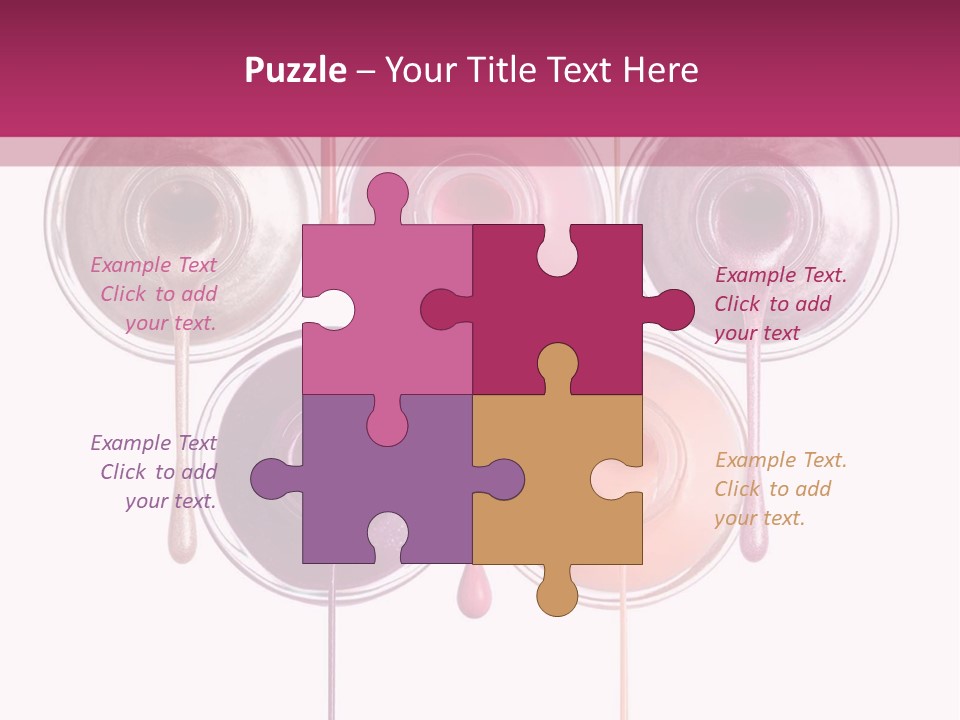 A Group Of Paint Bottles With Dripping Paint On Them PowerPoint Template