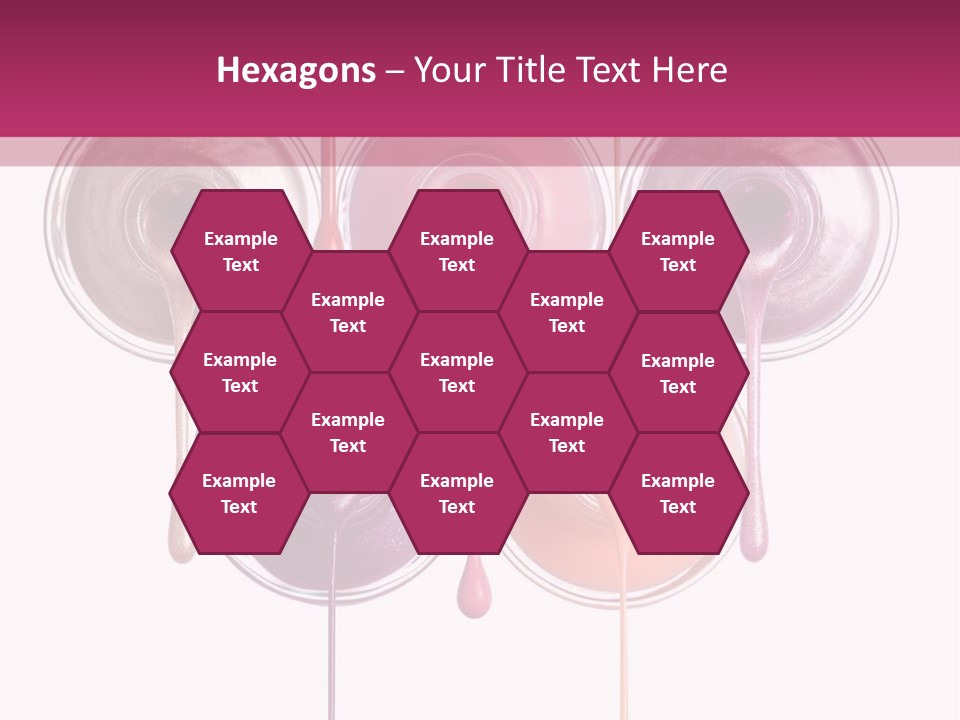 A Group Of Paint Bottles With Dripping Paint On Them PowerPoint Template