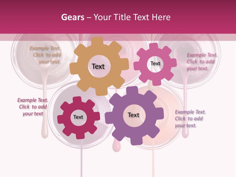 A Group Of Paint Bottles With Dripping Paint On Them PowerPoint Template