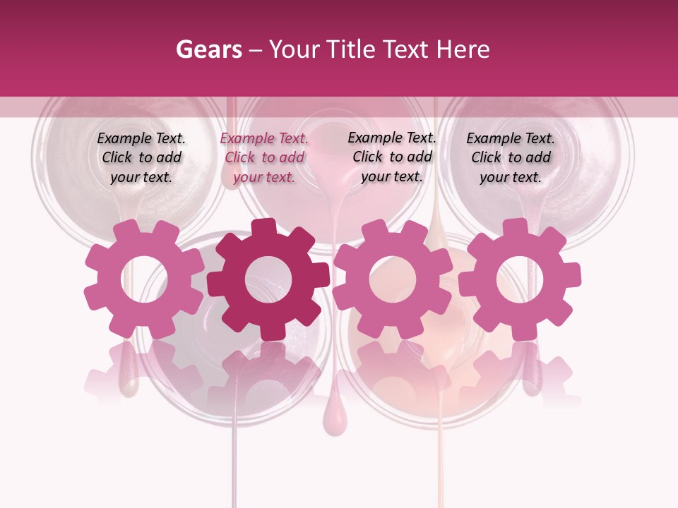 A Group Of Paint Bottles With Dripping Paint On Them PowerPoint Template