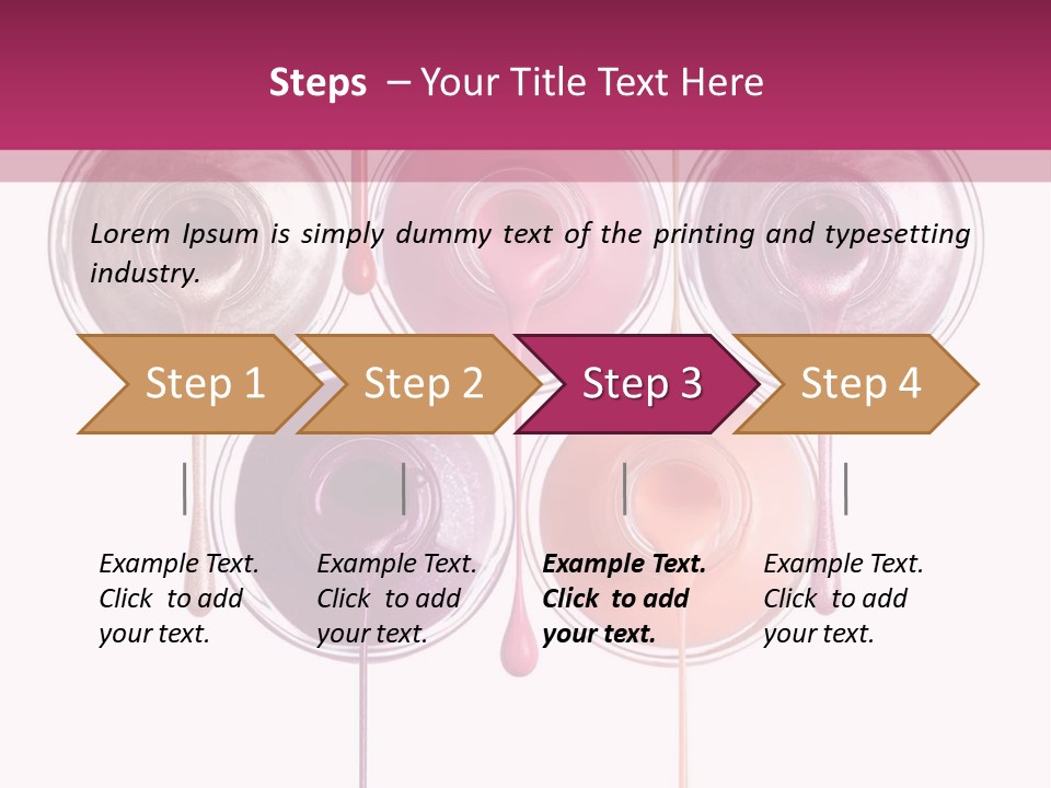 A Group Of Paint Bottles With Dripping Paint On Them PowerPoint Template