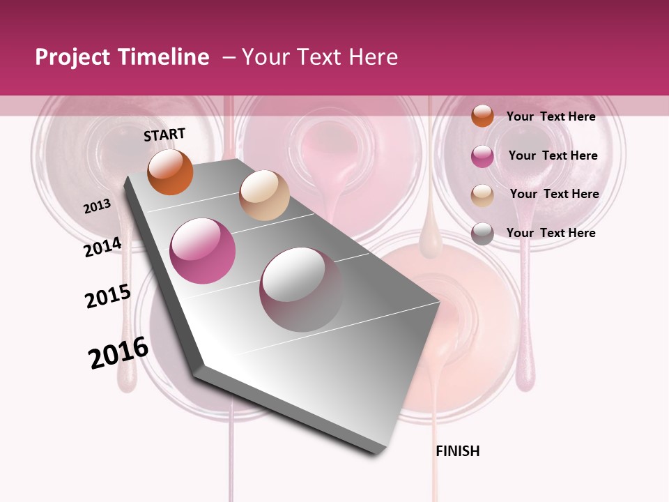 A Group Of Paint Bottles With Dripping Paint On Them PowerPoint Template