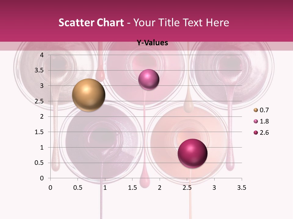 A Group Of Paint Bottles With Dripping Paint On Them PowerPoint Template