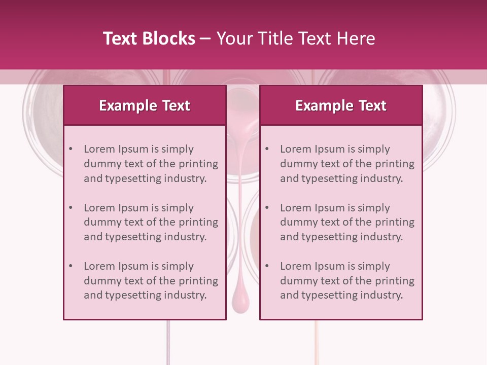 A Group Of Paint Bottles With Dripping Paint On Them PowerPoint Template
