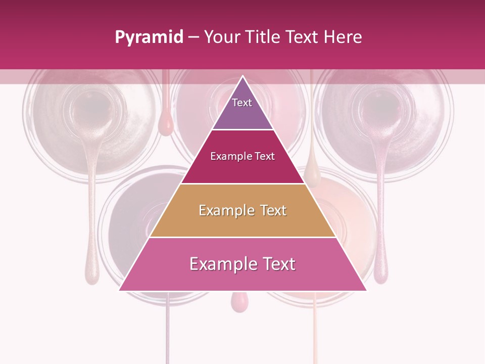 A Group Of Paint Bottles With Dripping Paint On Them PowerPoint Template