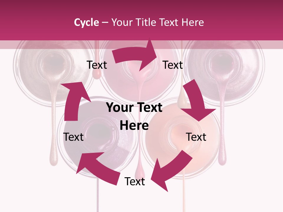 A Group Of Paint Bottles With Dripping Paint On Them PowerPoint Template