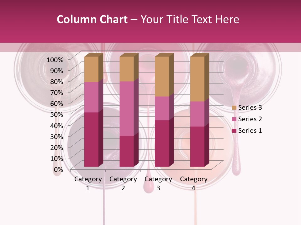 A Group Of Paint Bottles With Dripping Paint On Them PowerPoint Template