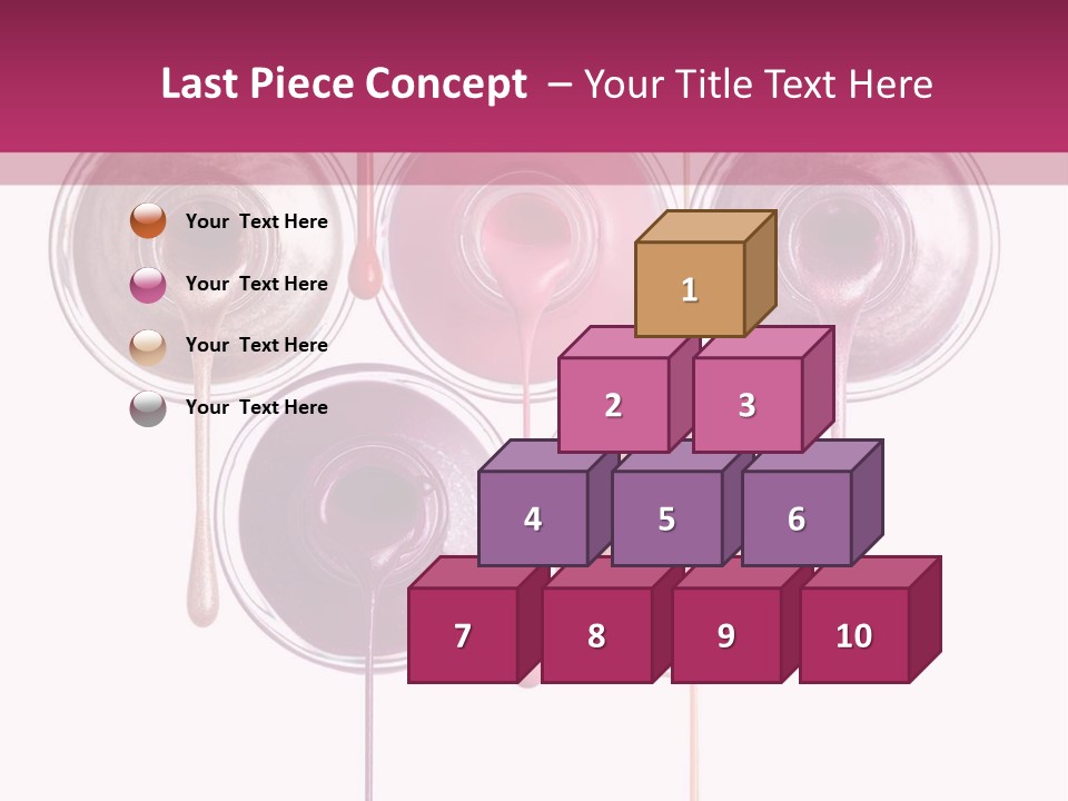 A Group Of Paint Bottles With Dripping Paint On Them PowerPoint Template