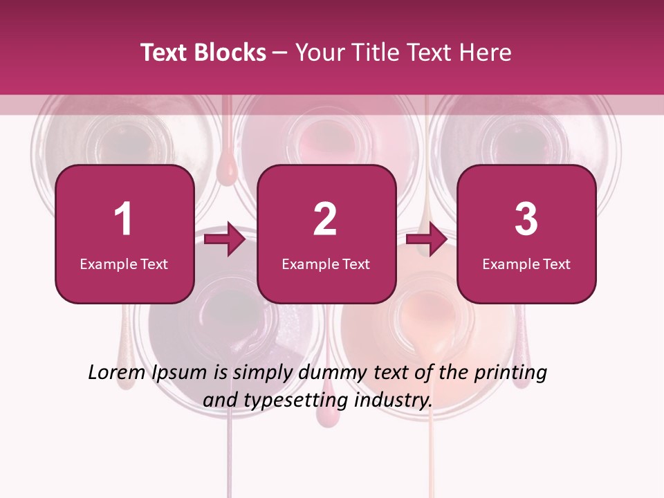 A Group Of Paint Bottles With Dripping Paint On Them PowerPoint Template