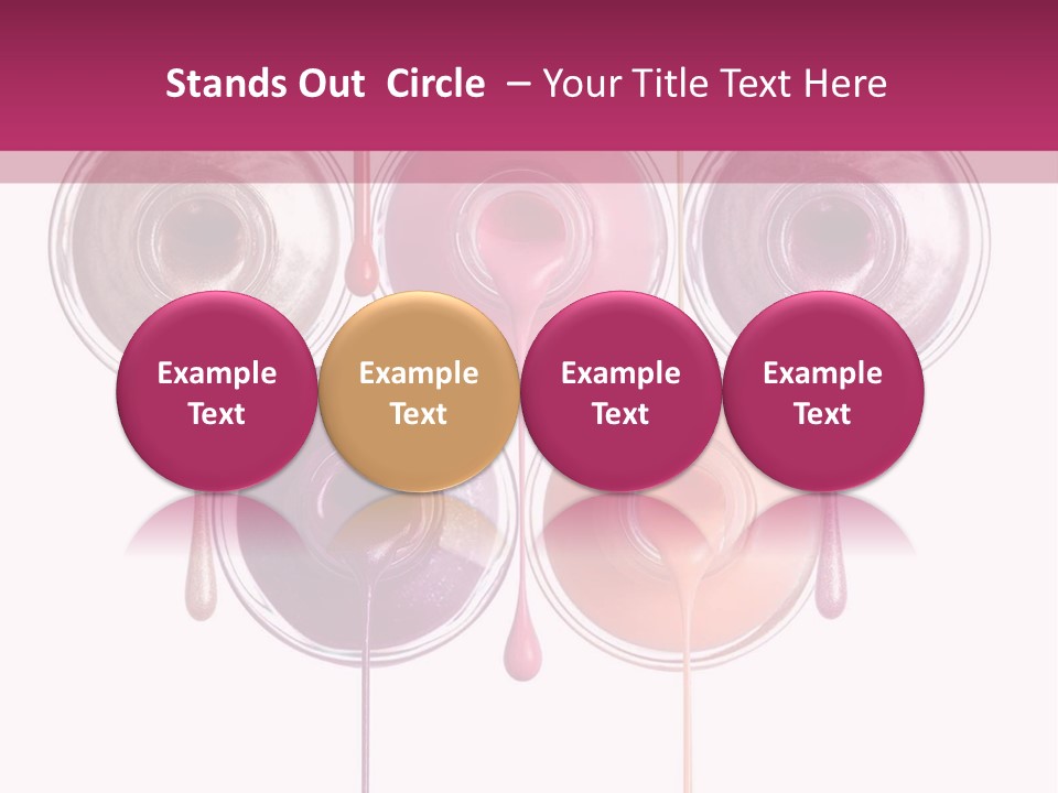 A Group Of Paint Bottles With Dripping Paint On Them PowerPoint Template