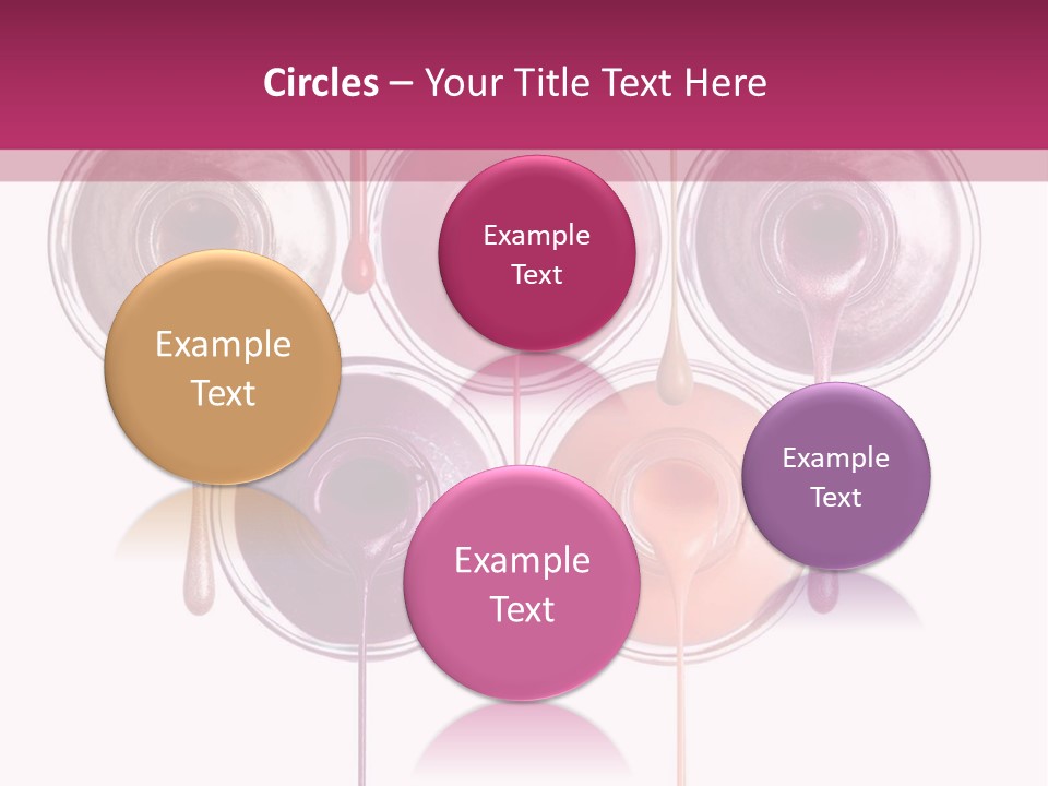 A Group Of Paint Bottles With Dripping Paint On Them PowerPoint Template