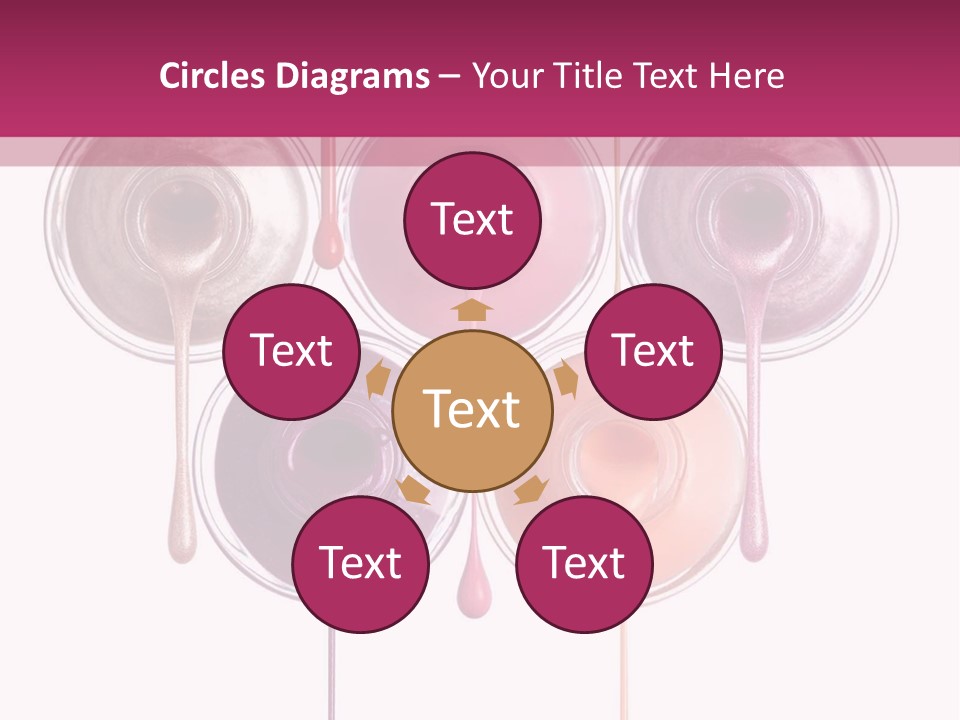 A Group Of Paint Bottles With Dripping Paint On Them PowerPoint Template