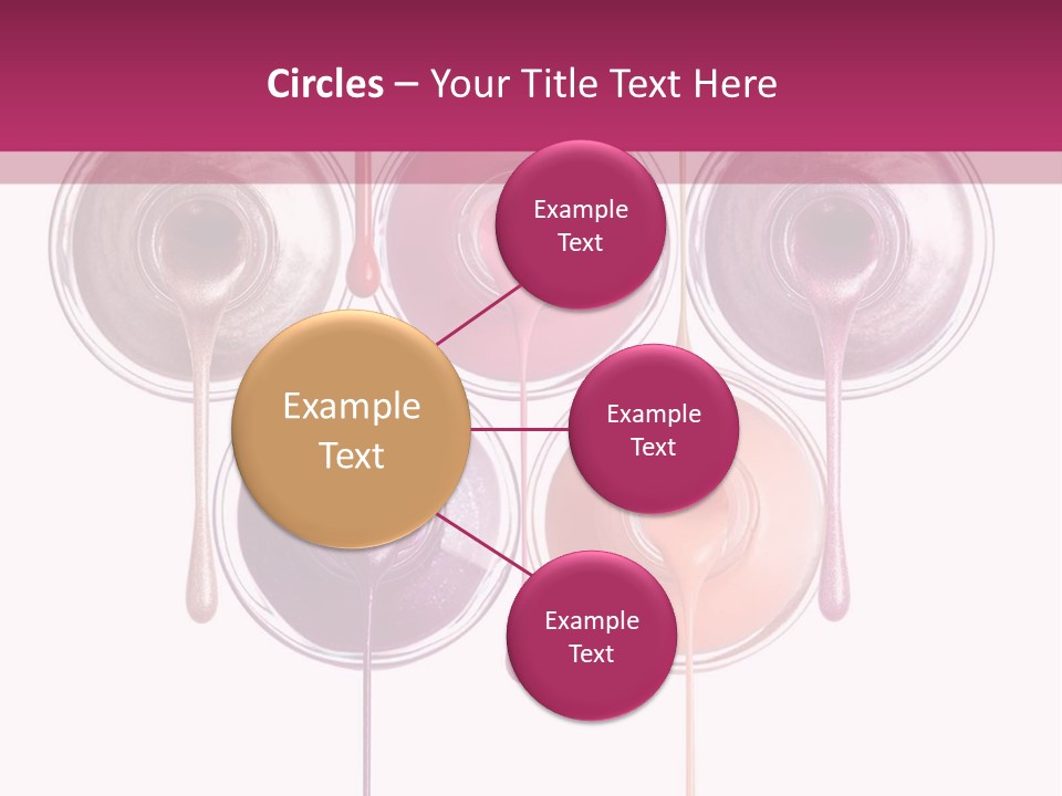 A Group Of Paint Bottles With Dripping Paint On Them PowerPoint Template