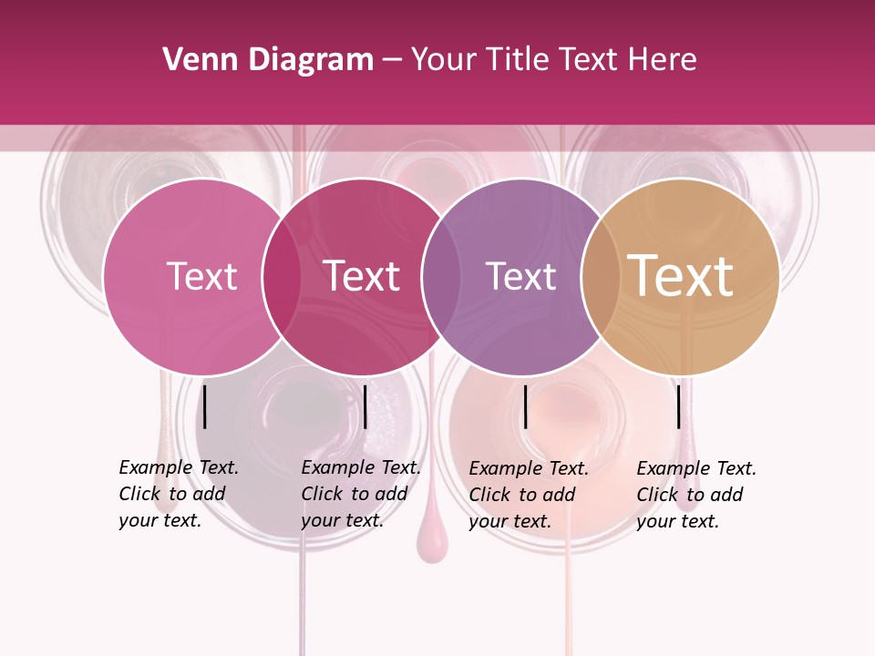 A Group Of Paint Bottles With Dripping Paint On Them PowerPoint Template