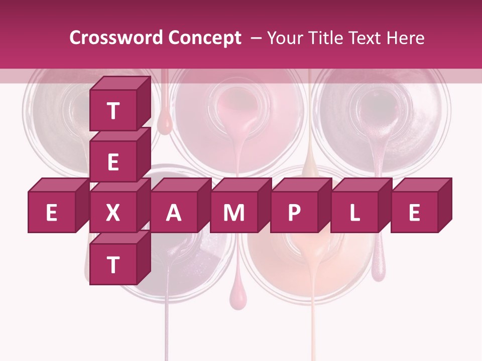 A Group Of Paint Bottles With Dripping Paint On Them PowerPoint Template