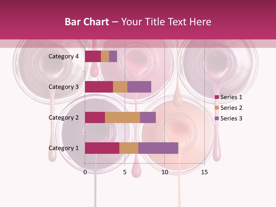 A Group Of Paint Bottles With Dripping Paint On Them PowerPoint Template