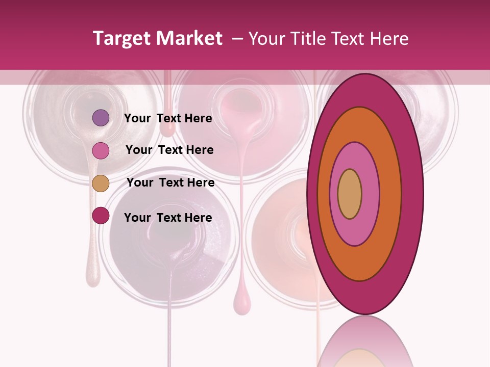 A Group Of Paint Bottles With Dripping Paint On Them PowerPoint Template