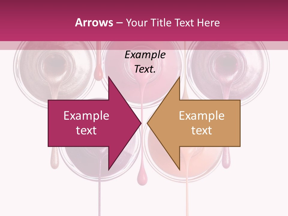 A Group Of Paint Bottles With Dripping Paint On Them PowerPoint Template