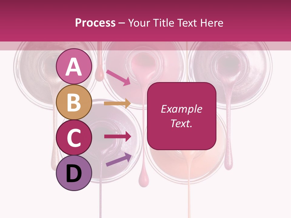 A Group Of Paint Bottles With Dripping Paint On Them PowerPoint Template