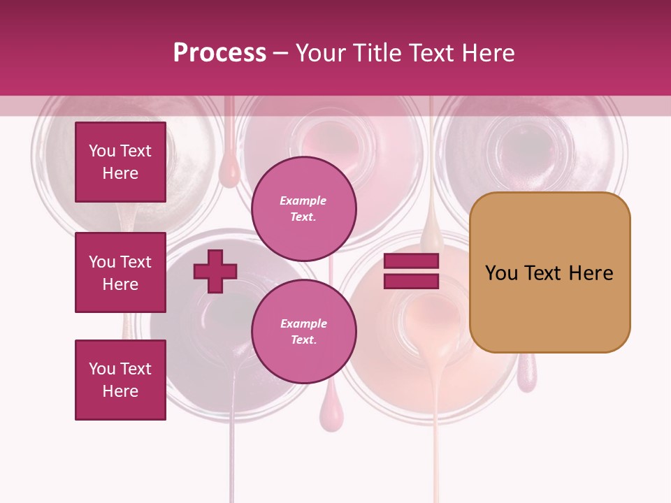 A Group Of Paint Bottles With Dripping Paint On Them PowerPoint Template