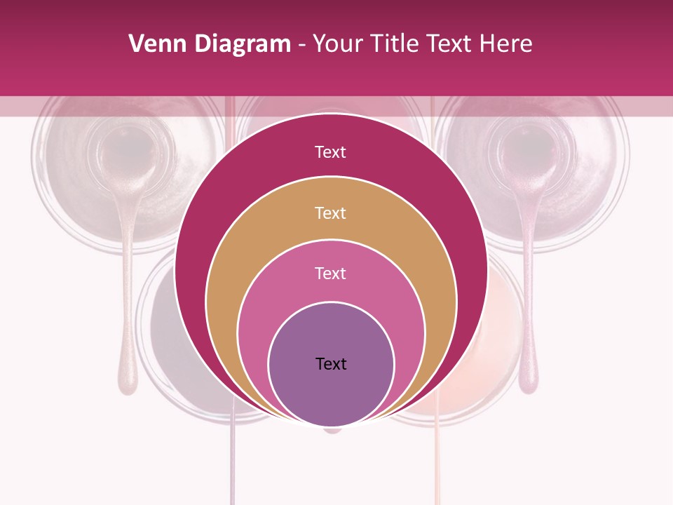 A Group Of Paint Bottles With Dripping Paint On Them PowerPoint Template