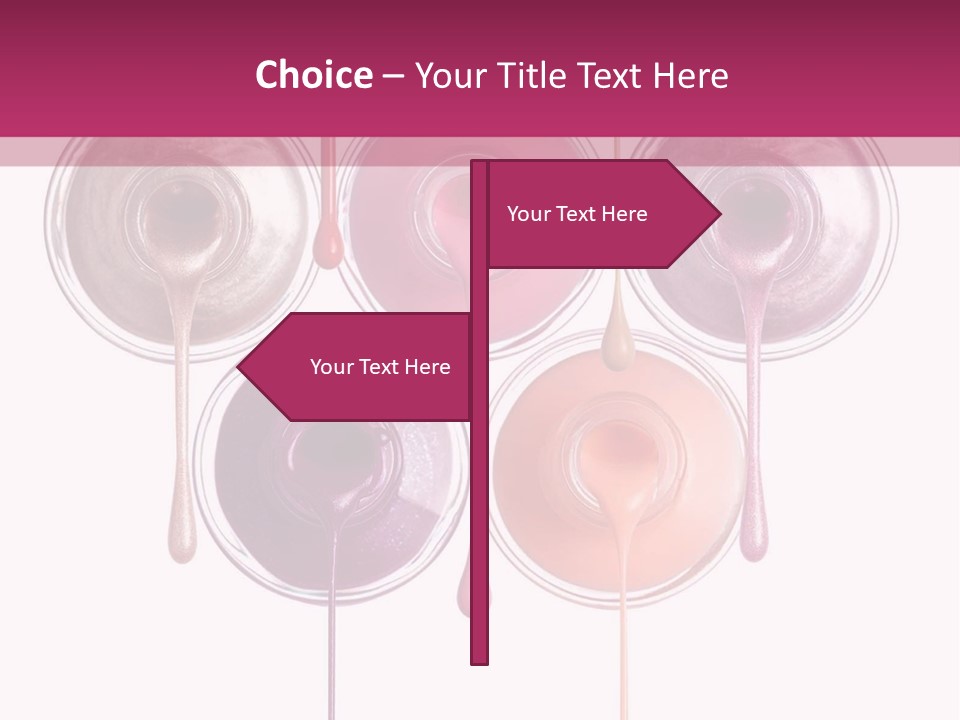 A Group Of Paint Bottles With Dripping Paint On Them PowerPoint Template