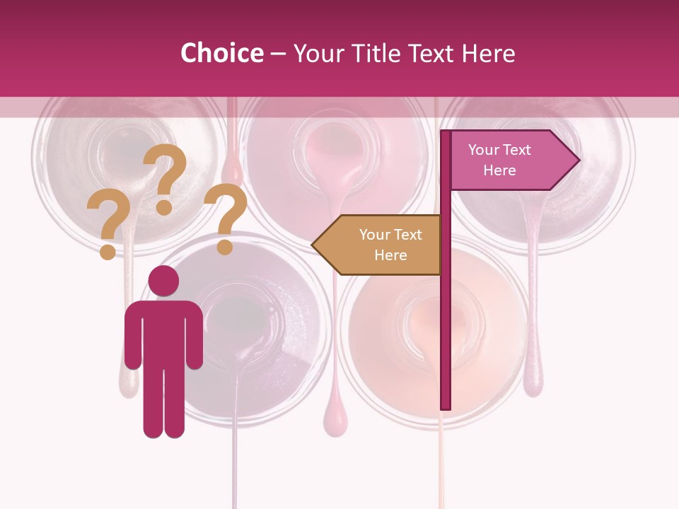 A Group Of Paint Bottles With Dripping Paint On Them PowerPoint Template