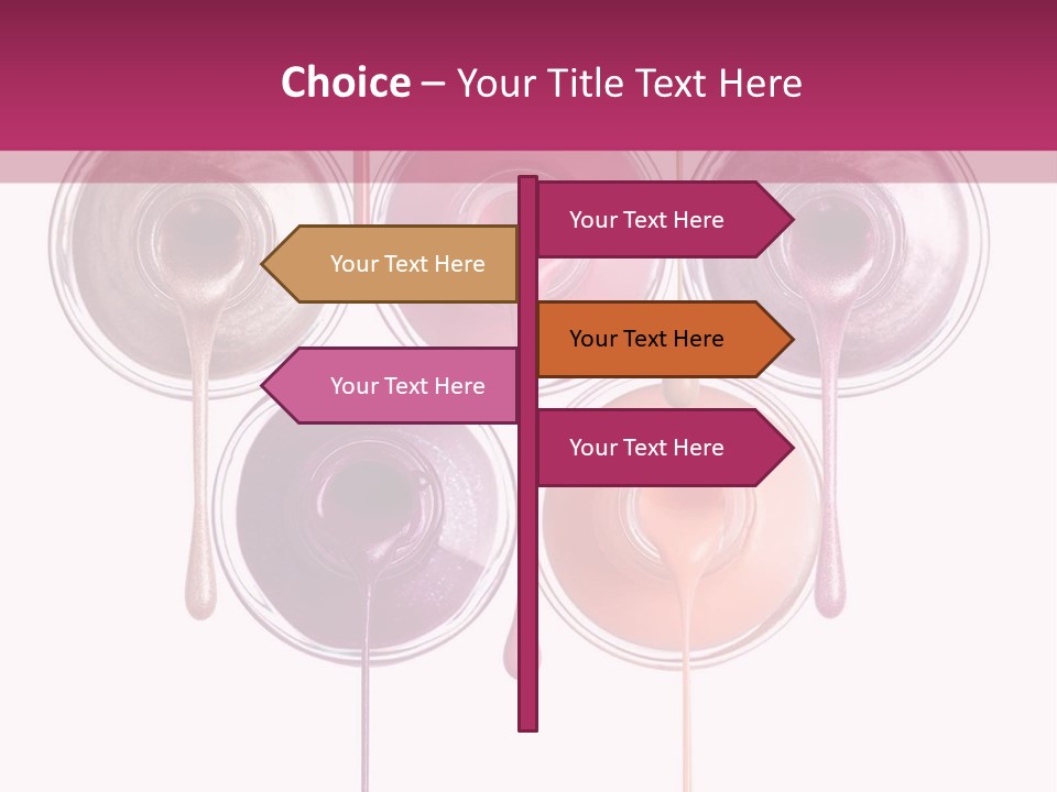 A Group Of Paint Bottles With Dripping Paint On Them PowerPoint Template