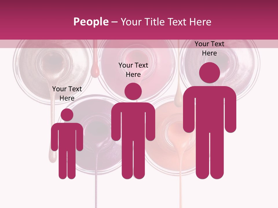 A Group Of Paint Bottles With Dripping Paint On Them PowerPoint Template