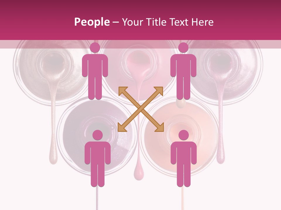 A Group Of Paint Bottles With Dripping Paint On Them PowerPoint Template