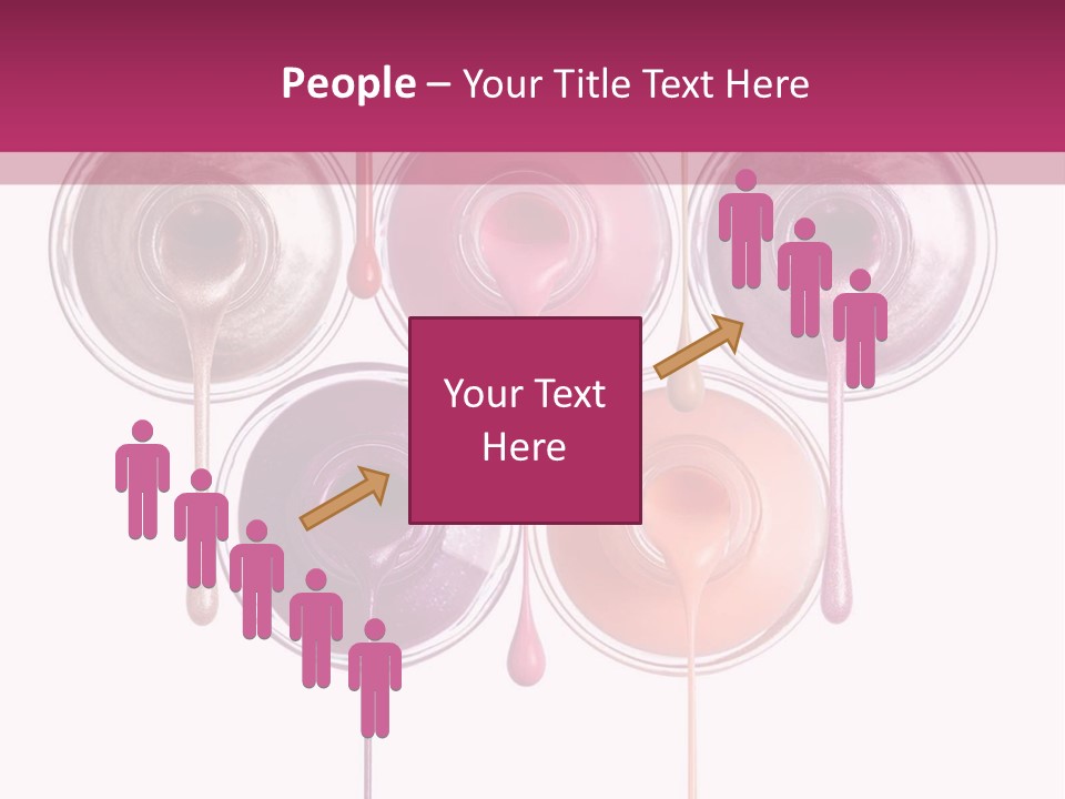 A Group Of Paint Bottles With Dripping Paint On Them PowerPoint Template