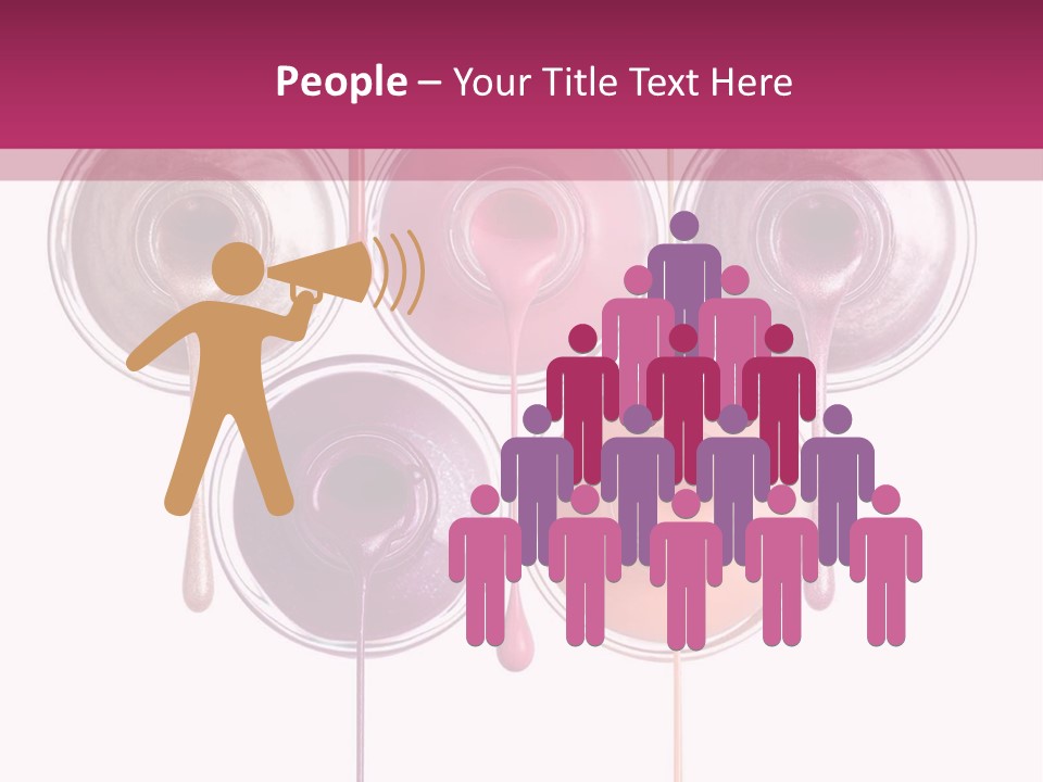 A Group Of Paint Bottles With Dripping Paint On Them PowerPoint Template