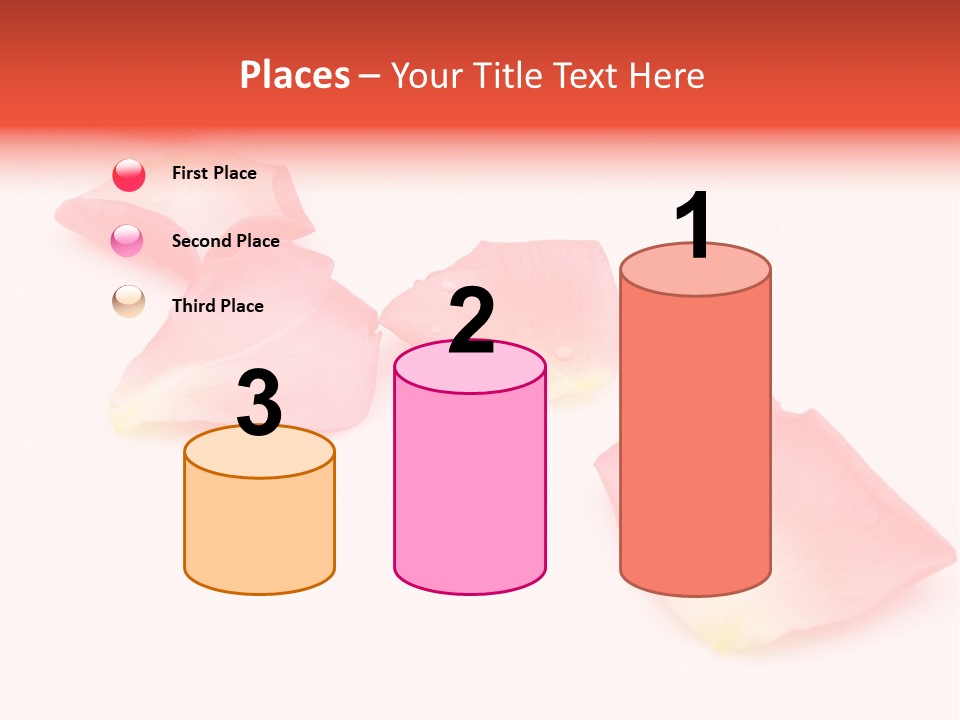 A Group Of Pink Flowers On A White Background PowerPoint Template