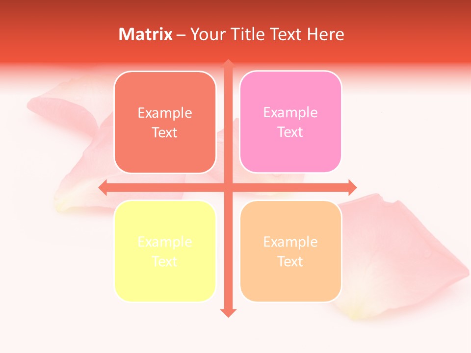 A Group Of Pink Flowers On A White Background PowerPoint Template