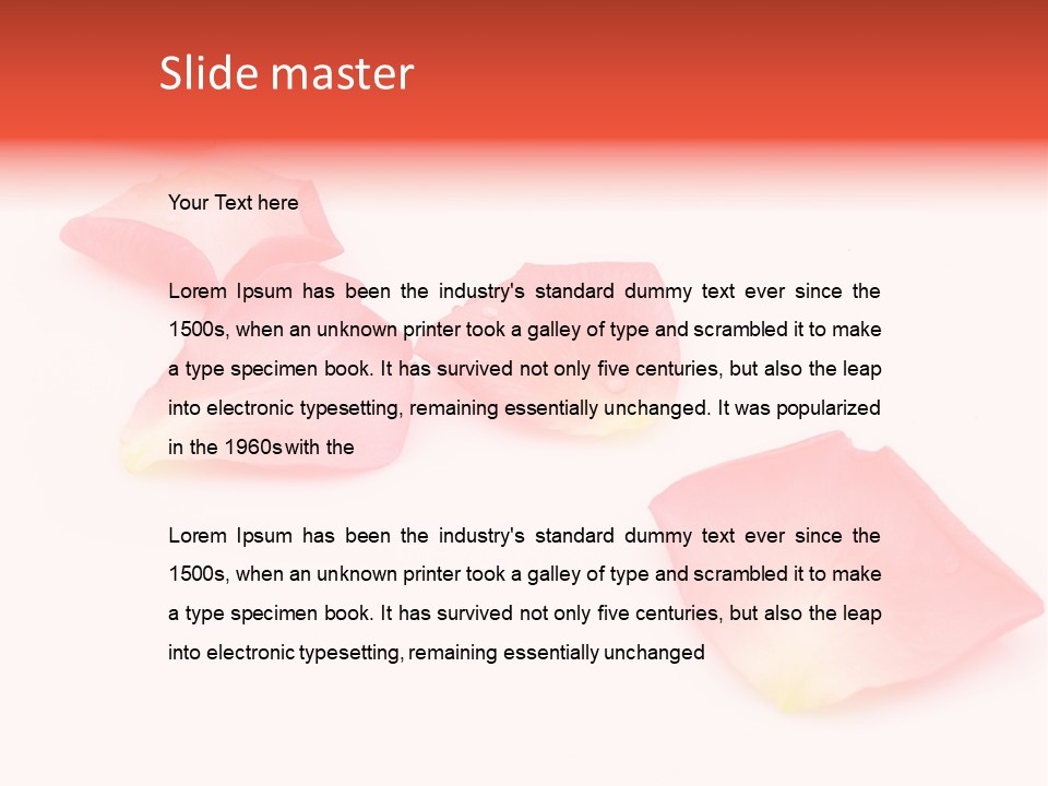 A Group Of Pink Flowers On A White Background PowerPoint Template