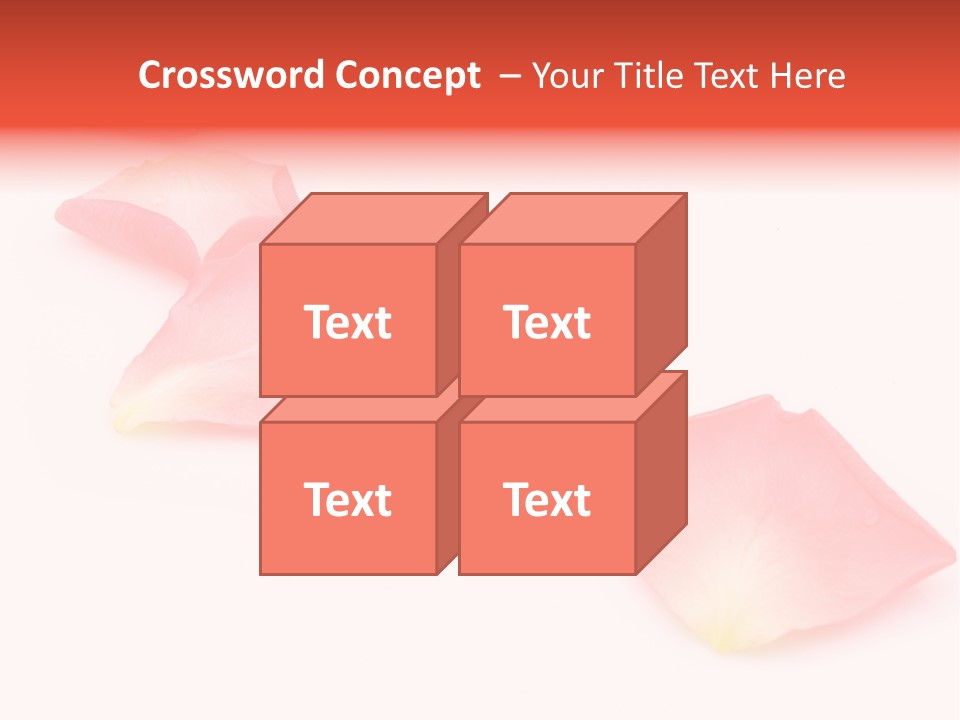 A Group Of Pink Flowers On A White Background PowerPoint Template