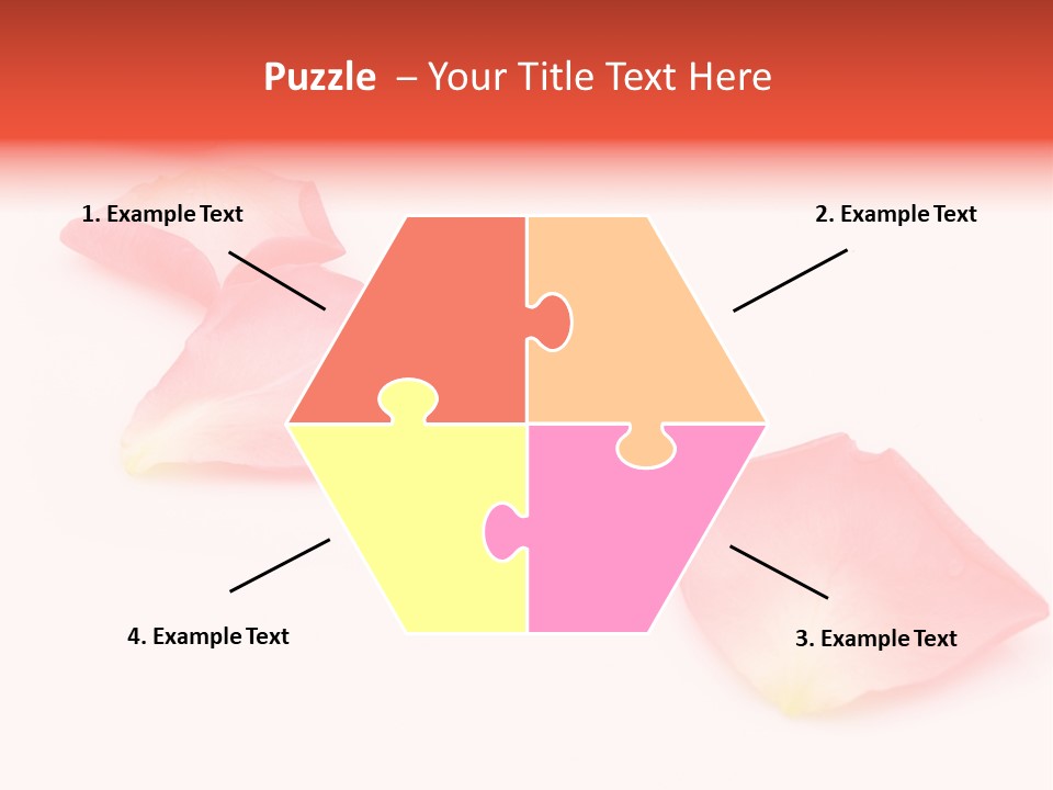 A Group Of Pink Flowers On A White Background PowerPoint Template