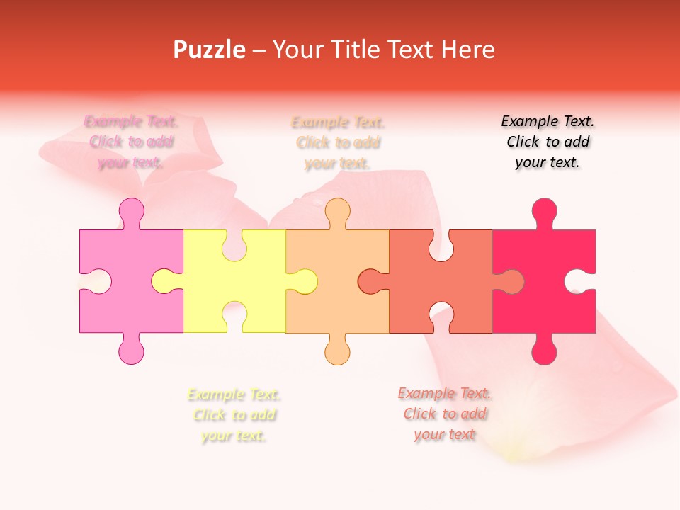 A Group Of Pink Flowers On A White Background PowerPoint Template