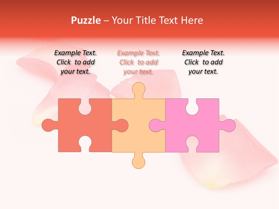 A Group Of Pink Flowers On A White Background PowerPoint Template