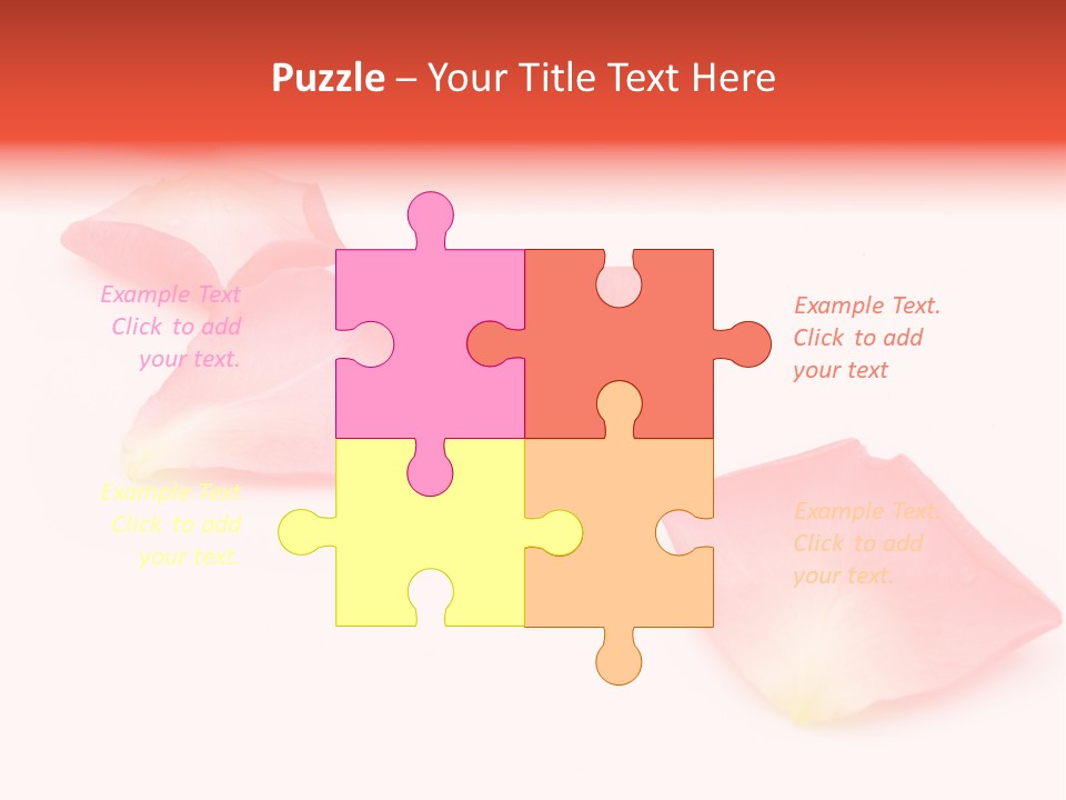 A Group Of Pink Flowers On A White Background PowerPoint Template